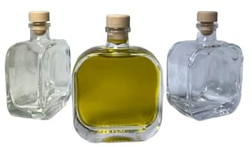 ESENCIA ANDALUSI Bouteilles vides verre 100 ml,Bouteille d'alcool, petite bouteille, huile bouteille, bouteille de vinaigre, bouteille élégante, bouchon synthétique, bouteille mikado vide événements