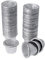 Operitacx 100 Piezas Latas Tazas De Pastel Moldes Redondos para Tarta De Huevo para Flan Mini Latas De Tarta Desechables Flanera Mini Flanera con Tapa Frustrar De Aluminio Queso