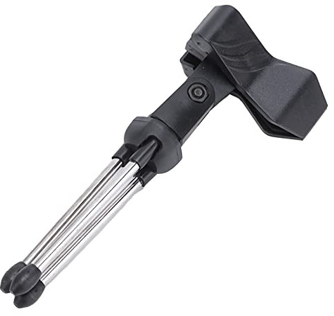 SEAFRONT Desktop Mic Holder - Foldable 180° Angle Adjustable Mic Stand - Black Metal
