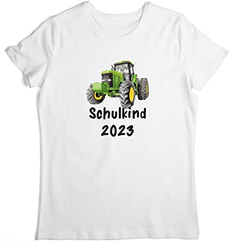 Bügelbild Schulkindshirt - Traktor - Aufbügelbild Kinder