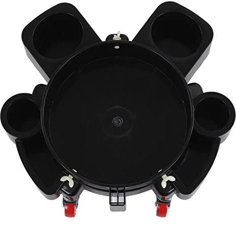 Autowasch-Detail-Eimer-Dolly, Schwarz, Multifunktionaler Rollwagen für die Auto-Detaillierung, mit 5 Robusten Lenkrollen