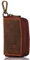 MATADOR Mini Pochette Rangement Sac pour Clef en Cuir Véritable | Etui à Clé avec Femeture Éclair YKK Métal et Mousqueton | Porte Clés Protection Organiseur avec Boîte Cadeau Elegant Chasseur Marron