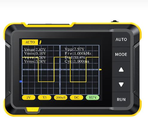 QDTimes Oscilloscope FNIRSI DSO-TC2 Handheld Oscilloscope Transistor Detector Digital Oscilloscope LCR Meter Resistance Meter Capacitance Meter (DSO-TC2)