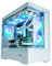 Zalman P30 Micro-ATX Tower PC-Gehäuse – 3 x 120 mm ARGB-Lüfter vorinstalliert – Panoramablick, rahmenlose Vorderseite und Seitenwand aus gehärtetem Glas mit Typ-C-Anschluss und USB 3.0, Weiß
