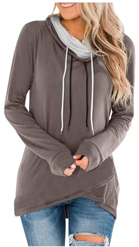 Sweatshirt Damen Oversized Elegant Damen Oberteile Elegant Zipper Hoodie Y2k Longpullover Für Damen Weihnachten Pullover Damen Sweatshirt Damen Hoodies Für Damen Damen Pullover Herbst(3-Bronze,3XL)