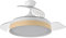 Abrila - Ventilador DC IGLU | Blanco con tres Aspas en Color Haya | con 6 Velocidades Ajustables | 3 Temperaturas de Luz Seleccionables | Mando a Distancia Incluido