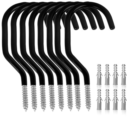 GURADESIGN 8-Pack Heavy Duty Bike Hook, Loading Capacity 100 LBS, 6 inch, Bike Hooks for Garage Wall and Garage Ceiling
