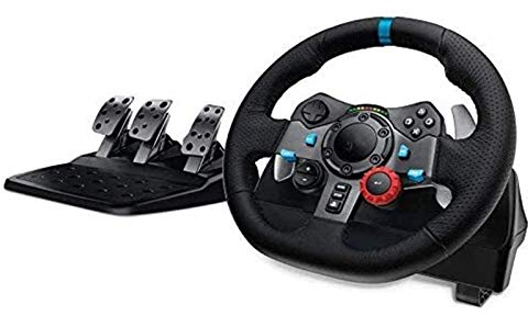 RajoNN Volante de PC, Volante de Carreras, Volante de Juegos, Volante y Pedales de Carreras Driving Force (PS4/PS3 y PC)