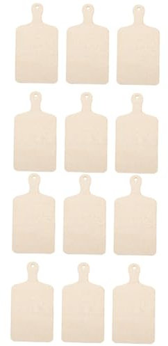 VILLCASE 12pcs DIY Mini Cutting Board Blank Chopping Wooden Cheese Meat