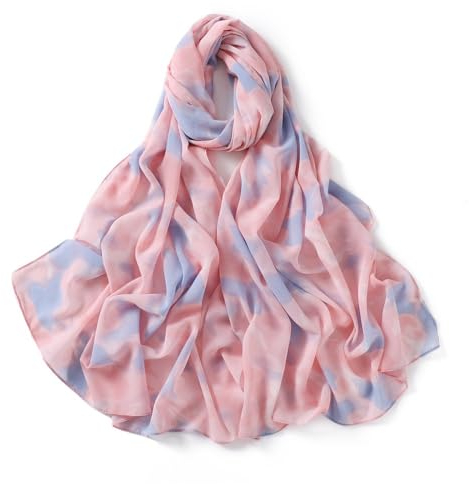 Pluto & Fox Schal für Damen, modischer Stil, eleganter Schal, Frühlingsstolen, Chiffon, dünner Schal zum Anziehen, 56, One size