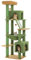 MUTTROS Cactus Cat Tree for Large Cats, 71 Tall Cat Tower, Large Cat Tree for Indoor Cats, Multi-Level Cat House Furniture with 2 Big Condo Pad Bed, Cozy Hammock and Sisal Scratching Posts-Green