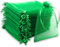 Leeyunbee 100 Stück Dunkelgrün Organzasäckchen 10 x 15 cm Organzabeutel, Säckchen Geschenk Schmuck Hochzeit Bonbonsbeutel Für Festival Party und Hochzeit, Satin-Kordelzug