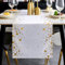 Tischläufer Weiß und Gold 30 x 183 cm Polyester Tischdekoration Tischläufer mit Goldenen Punkten Tischdekoration für Hochzeit Geburtstag Party Urlaub Weihnachten