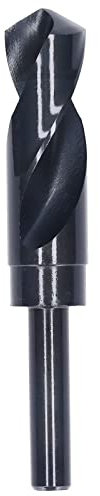Broca de vástago reducido Miskall, brocas helicoidales negras de acero de alta velocidad de 25 mm, vástagos de hierro de 1/2 pulgada para aleación de acero inoxidable, metal,