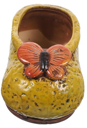 OFFSCH 2piezas Maceta Decorativa De Cerámica Forma De Bota para Jardín y Hogar para Plantas De Interior y Exterior Diseño Creativo