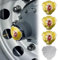4 adesivi Griffin in alluminio per cerchioni di camion Scania, coprimozzo, emblema adesivo (giallo)