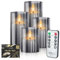 UCAMP 4 Stück Led Teelichter mit Timer Fernbedienung,Flackernden Flammenlose Kerzen,Batteriebetriebene Kerzen,Flammenloses Batterie Kerzen für Zuhause,Zimmer,Tisch,Halloween,Weihnachtsdekoration