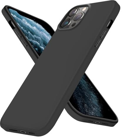 Whew für iPhone 11 Pro Hülle, Ultra Dünn Weicher Silikon Handyhülle, Matt Stoßfest Kratzfest Anti-Fingerabdruck Schutzhülle, Extrem Haltbarkeit Samtige Touch für iPhone 11 Pro Case Cover, Schwarz