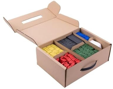 DECKLINE Abstandshalter Kunststoff - 600 Stück - 24 x 100 mm - Im Set: 1, 2, 3, 4, 5, 6 mm - MIX Distanzklötze aus Kunststoff für Fußböden, Fenstern und Türen - Verglasungsklötze - Unterlegplatten