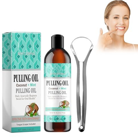 Rostblant olio di cocco rinfresco bucale per i denti, oliare con fresa per la lingua, fresa per il respiro fresco e la carne dentale più sana