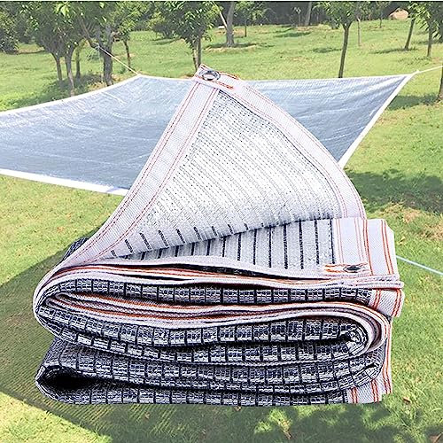 Voile d'ombrage pour extérieur - 4 x 7 m - En aluminium réfléchissant - Respirant - Pour terrasse, pergola de jardin