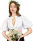 DIRNDLSTERN Bluse Damen Weiß - Dirndlbluse Puffärmel Trachtenbluse Modern Oktoberfest Outfit 38