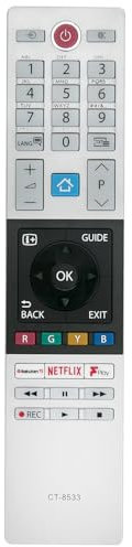 AULCMEET CT-8533 Replace Remote Control Compatible with Toshiba TV Remote Control CT-8528 CT-8533 43V5863DB 49V5863DB 55V5863DB