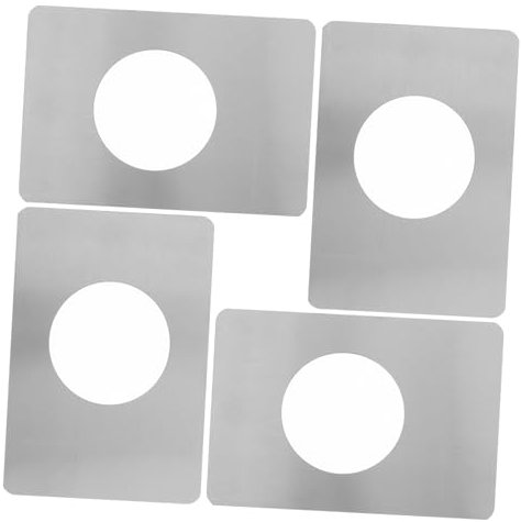 NULYLU 4pcs Door Knob Reinforcement Plate Lock Fixing Door Hardware for Scratch Coverage