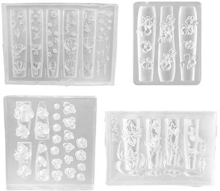 Mehrzweck-Nagelkunst-Silikon für detaillierte Designs, einschließlich Schmetterlings- und Rosenmuster, für Haushaltsnägel, Designs, Zubehör