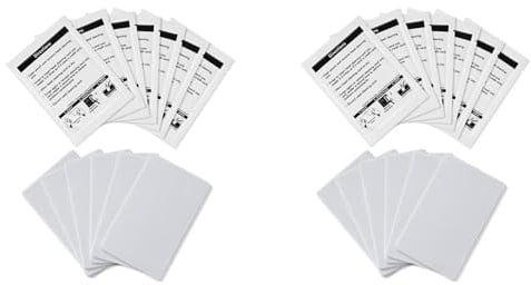 Qezodsx CR80 Cleaning Cards, Dual Side Card Reader Cleaner, POS Swipe Terminal Cleaning Cards -CR80 Card Chip Cleaner (20PCS)