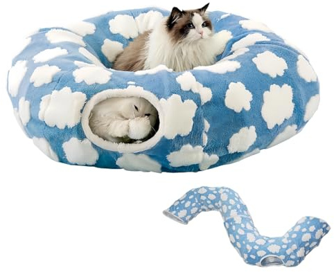 Katzen Donut Tunnel Interaktive Spielzeuge Waschbar Mit Ball