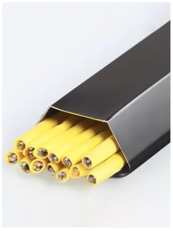 Wire Cover/Channel to Protect， Stainless Steel Cable Trunking Multicolor Multiple Sizes(Black,13 cable)