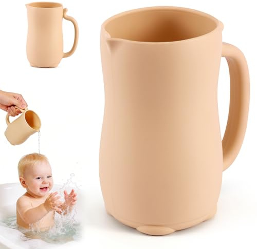 Bryzal Baby Bath Rinse Cup, Baby Bath Jug, Silicone Baby Shampoo Rinser for Kids Toddler Body Washing, Bath Jug, for Baby