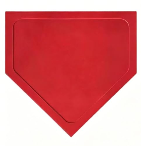 Yechiry Baseball-Home-Platten-Set mit Robustem Gummi-Pitching-Gummi für Übungstraining Im Hinterhof und Im Freien (Rot)