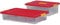 Unimet Unterbettbox mit Rollen 60x40x18cm, Box transparent, Deckel farblich sortiert