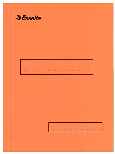 Esselte Boîte de 100 sous-dossiers à 2 Rabats pour Dossiers Armoire et Tiroir 160g - Orange