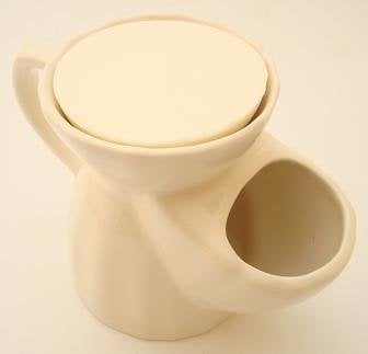Progress Vulfix Traditional Ceramic Shaving Mug with Soap Tablet, White