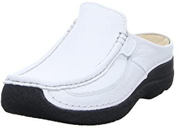 Wolky Comfort Pantoletten Roll Slide - 70100 Weiss gedruckt Leder - 37