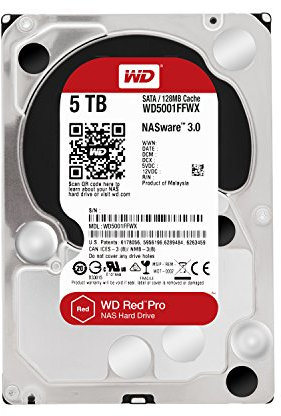 WD WD5001FFWX - Disco rigido NAS da 5 TB, SATA da 7200 giri/min, 6 Gb/s, 128 MB di cache da 3,5, colore: Rosso