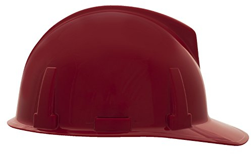 MSA Sicherheit 454727 Topgard Polycarbonat Schutz non-slotted Gap mit One Federung, Standard Größe, Rot
