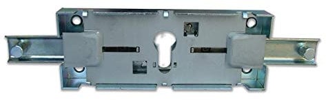 PREFER - Serrure pour rideau métallique horizontal - Sans cylindre - Fonctionnement à engrenages et actionnement par clé extérieure - Pênes droits avec goupilles rapportées diamètre 9,5 mm