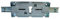 Prefer - Cerradura para persiana enrollable horizontal - Sin cilindro - Funcionamiento por engranajes y accionamiento con llave desde el exterior - Pestillos rectos con pasadores aplicados de 9,5 mm