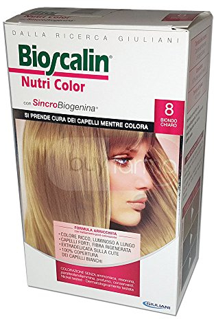 BIOSCALIN Nutri Color Färbung Permanent Hellblond 8