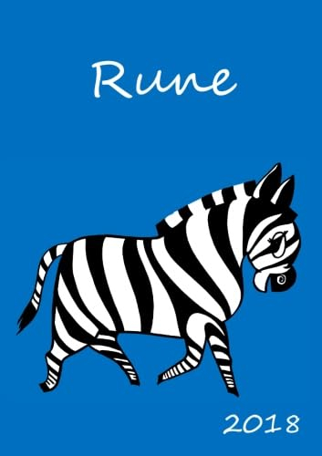 2018: personalisierter Zebra-Kalender 2018 - Rune - DIN A5 - eine Woche pro Doppelseite