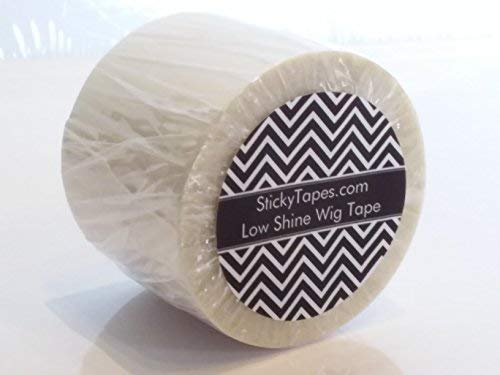 StickyTapes No Shine Wig Tape (1 Inch x 3 Yards) – Double Sided Clear Hair Extension Tape Roll | Waterproof Medical Grade Hold for Lace Front Wigs, Toupees & Hairpieces