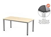 Rocada Mesa Executive 140X80 CM Color Blanco/Cristal Negro