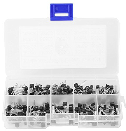 Transistor Kit 200Pcs TO-92 Three Pin Transistor NPN PNP Assortment DIY Kit with Storage Case for Electronic Projects (BC327 BC337 BC517 BC547 BC548 BC549 BC550 BC556 BC557 BC558)