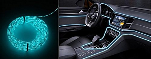 Cristal BLAU 1 Meter AMBIENTEBELEUCHTUNG Inverter/Adapter Lichtleisten EL Band Beleuchtung Innenraumbeleuchtung 12V Kfz Wohnmobil hallenwerk