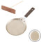 CHEFMADE Mini Crepe Pan with Bamboo Spreader, 6-Inch Non-Stick Pancake Pan with Insulating Silicone Handle for Gas, Induction, Electric Cooker (Champagne Gold)