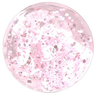 Lot 10 boules piercing rose transparente paillette a langue